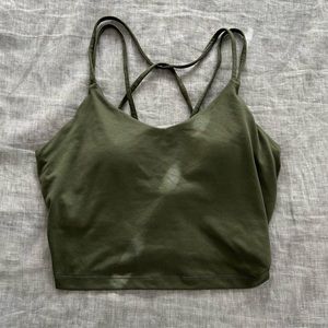 Light Support PowerPress Strappy Longline Sports Bra. - Alpine Tundra - Small